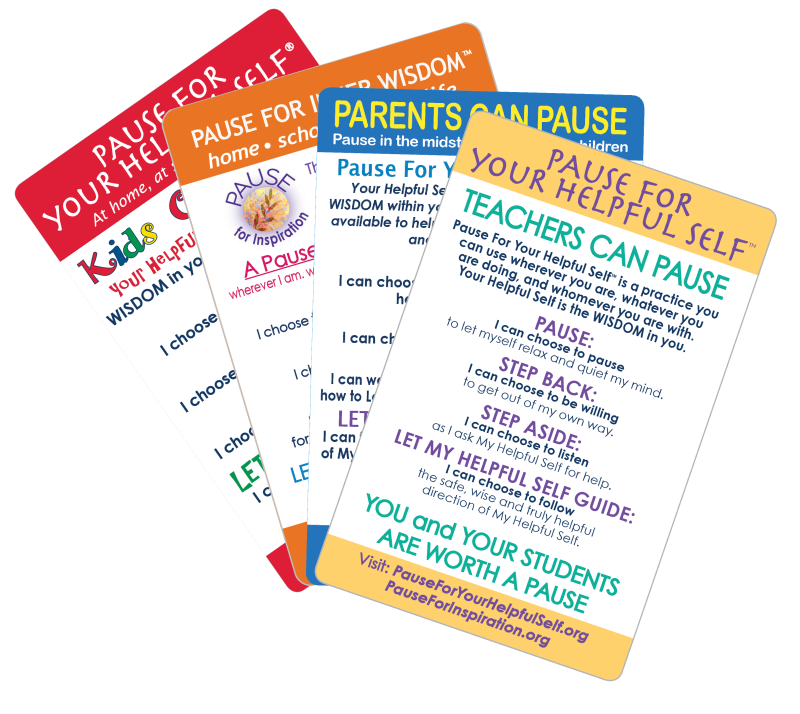 Kid’s, Teen’s, Parent’s, & Teacher’s Practice Cards – 25 pocket-sized Pause cards FREE! $5.00 charge for packaging and postage.
